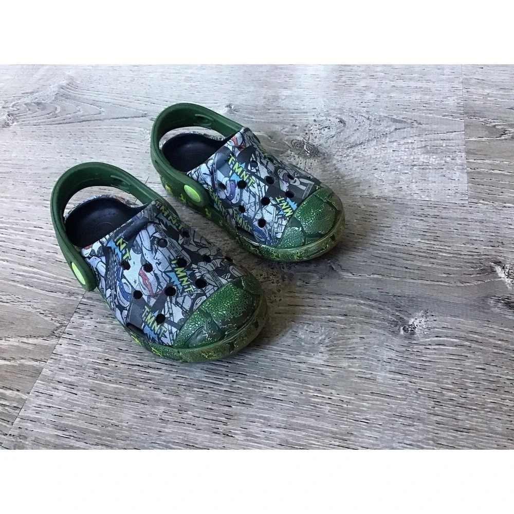 Teenage Mutant Ninja Turtles TMNT Crocs - C 7 Toddler Slip On Clogs